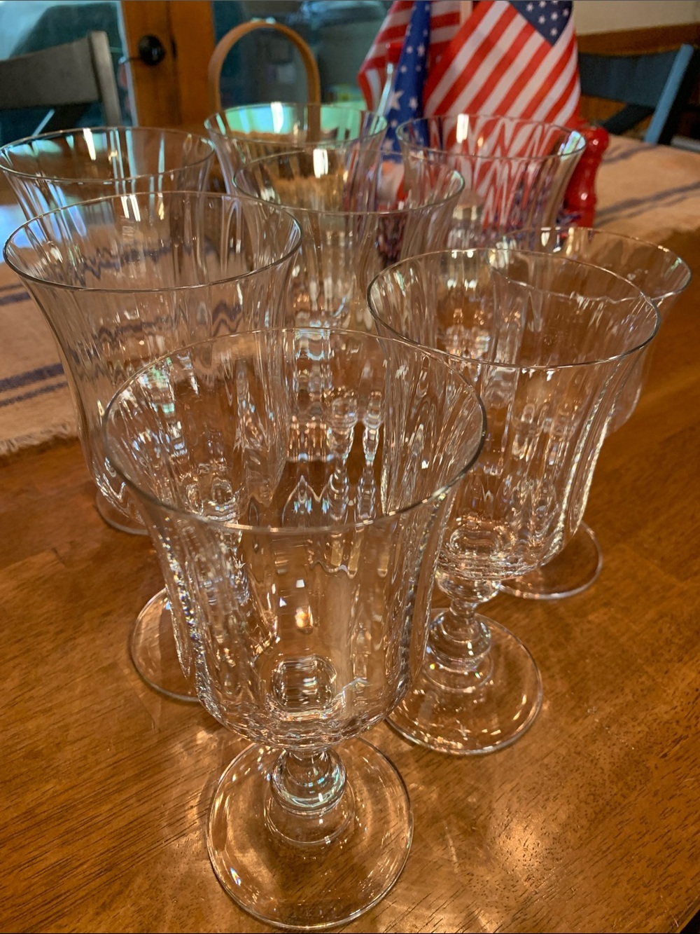 1994 8 Mikasa French Countryside Goblets - Various sizes